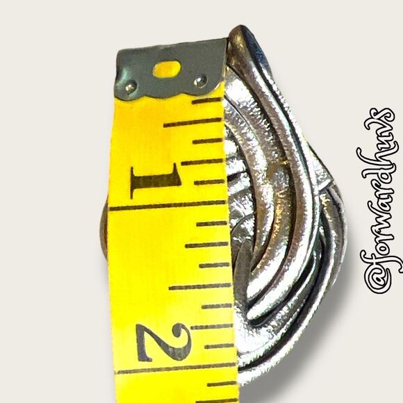 Bundle Sale 3 for $15 | Hand Crafted Silver Leather Earrings - Picture 6 of 7